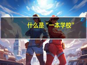 什么是“一本学校”，有什么区别吗