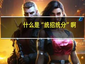 什么是“统招统分”啊