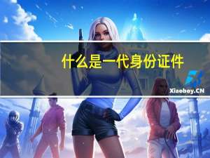 什么是一代身份证件（什么是一代身份证）