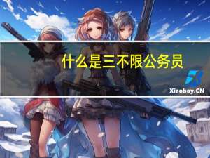 什么是三不限公务员