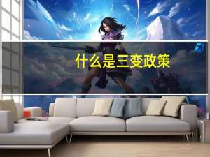 什么是三变政策