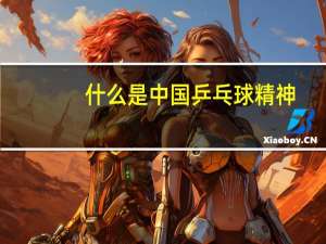 什么是中国乒乓球精神