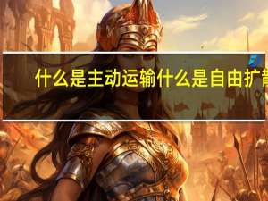 什么是主动运输  什么是自由扩散