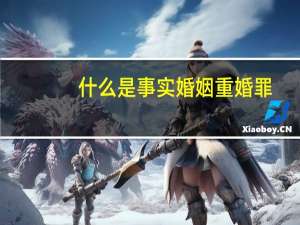 什么是事实婚姻重婚罪