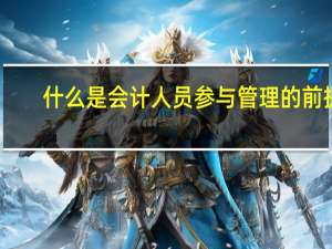 什么是会计人员参与管理的前提