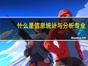 什么是信息统计与分析专业