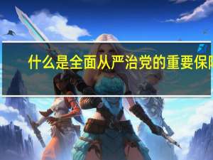 什么是全面从严治党的重要保障