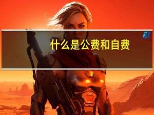 什么是公费和自费