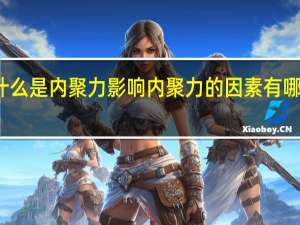 什么是内聚力 影响内聚力的因素有哪些方面（什么是内聚力 影响内聚力的因素有哪些）