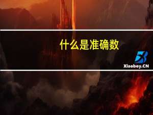 什么是准确数