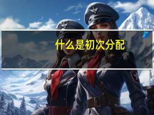什么是初次分配
