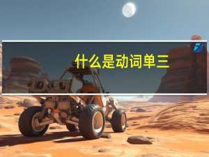 什么是动词单三