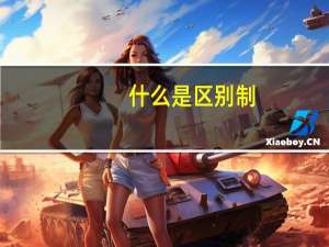 什么是区别制