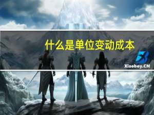 什么是单位变动成本