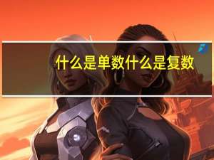 什么是单数什么是复数