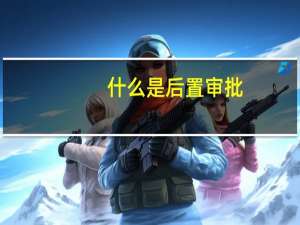 什么是后置审批