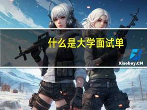 什么是大学面试单