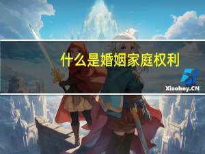 什么是婚姻家庭权利