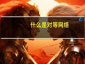 什么是对等网络（什么是对等网）