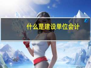 什么是建设单位会计