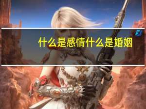 什么是感情什么是婚姻
