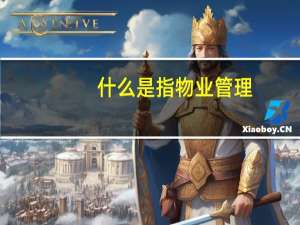 什么是指物业管理