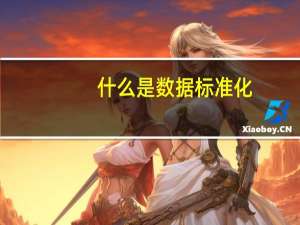 什么是数据标准化