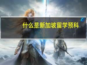 什么是新加坡留学预科