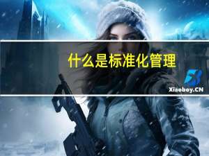 什么是标准化管理