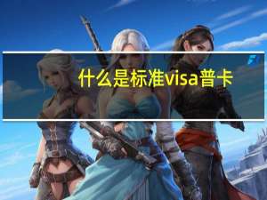 什么是标准visa普卡（什么是Visa普通卡）