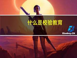 什么是校验教育