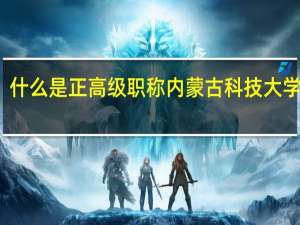 什么是正高级职称内蒙古科技大学李解（什么是正高级职称）