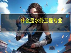 什么是水务工程专业