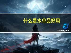 什么是水单品好用（什么是水单）