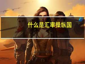 什么是汇率操纵国