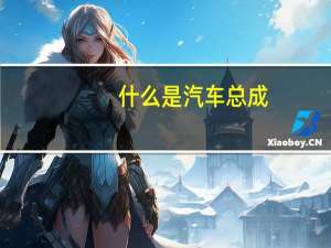 什么是汽车总成