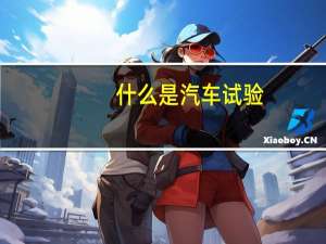 什么是汽车试验