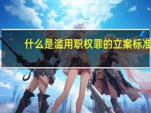 什么是滥用职权罪的立案标准