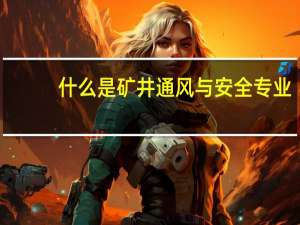 什么是矿井通风与安全专业