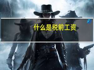 什么是税前工资