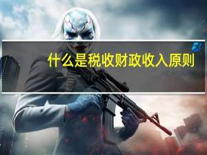 什么是税收财政收入原则