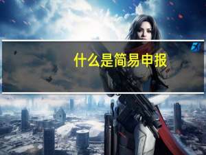 什么是简易申报