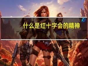 什么是红十字会的精神