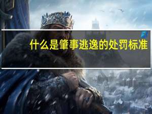 什么是肇事逃逸的处罚标准