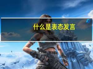 什么是表态发言