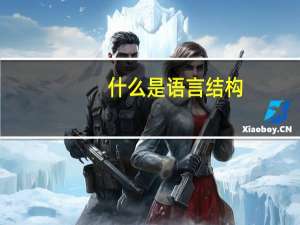 什么是语言结构