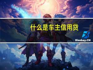 什么是车主信用贷