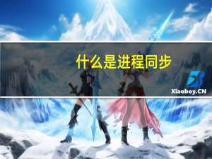 什么是进程同步（什么是进程）