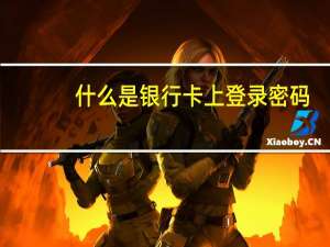 什么是银行卡上登录密码