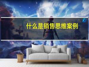 什么是销售思维 案例（什么是销售思维）